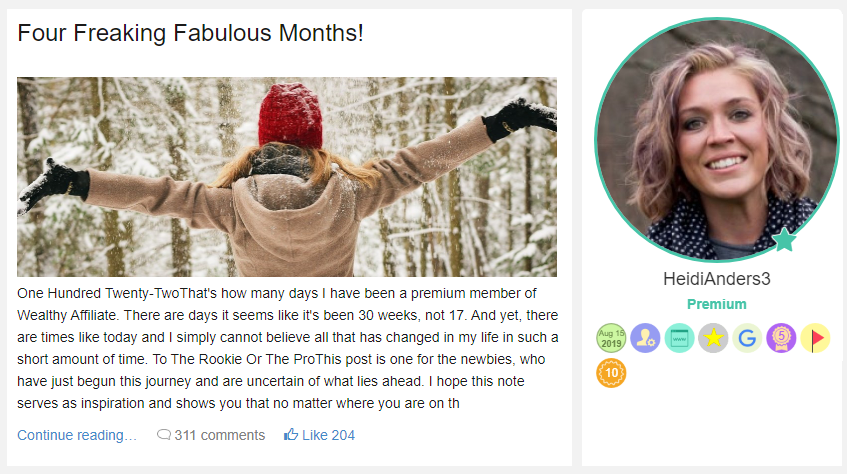 One Hundred Twenty-Two. That's how many days I have been a premium member of Wealthy Affiliate. There are days it seems like it's been 30 weeks, not 17. And yet, there are times like today and I simply cannot believe all that has changed in my life in such a short amount of time. To The Rookie Or The ProThis post is one for the newbies, who have just begun this journey and are uncertain of what lies ahead. I hope this note serves as inspiration and shows you that no matter where you are on the...